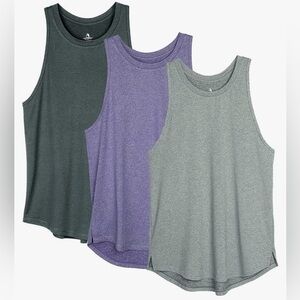 3 high neck racerback workout tanks​